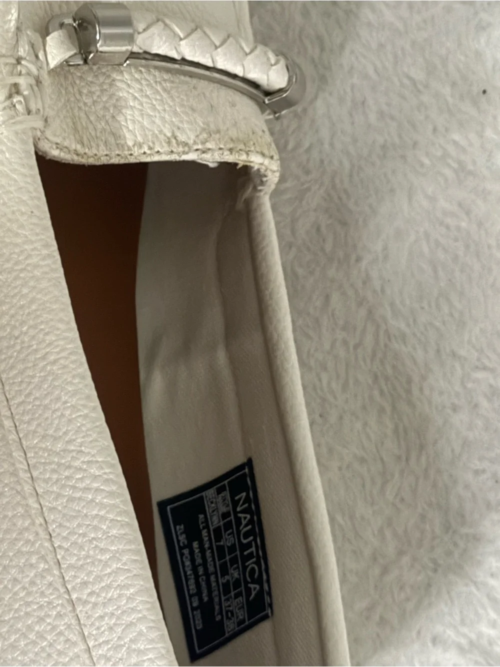 Women’s Size 7 Nautica White Slip-On Loafers